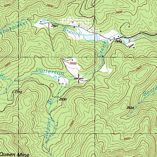 Topographic Map of Hopper Branch, GA