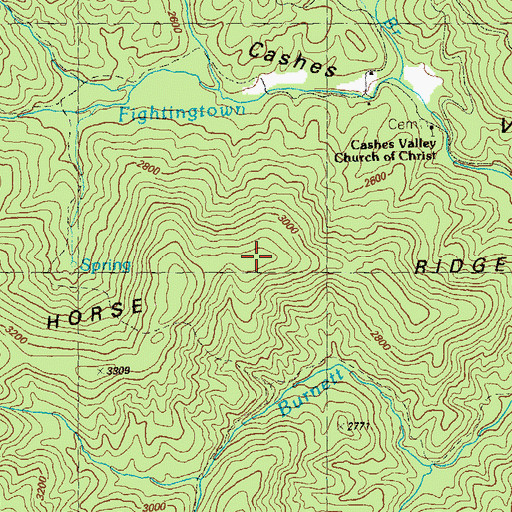 Topographic Map of Horse Ridge, GA
