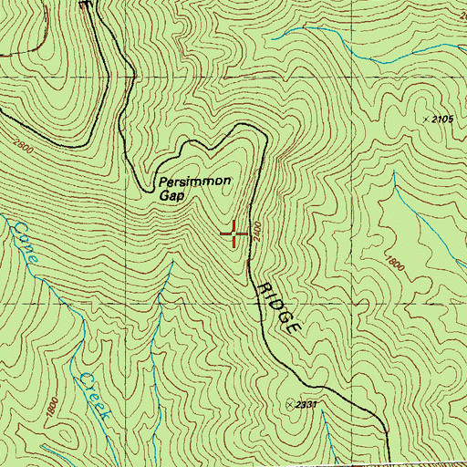 Topographic Map of Horseshoe Ridge, GA