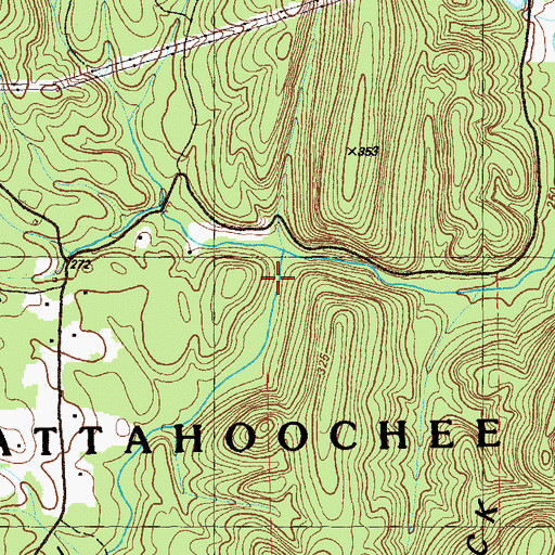Topographic Map of Houston Valley, GA