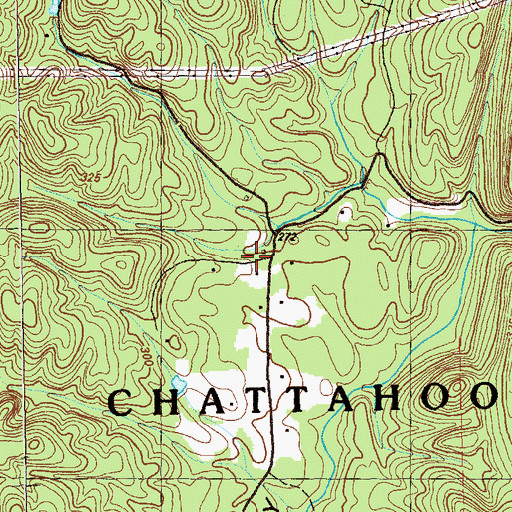 Topographic Map of Houston Valley Church, GA