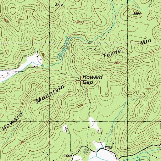 Topographic Map of Howard Gap, GA
