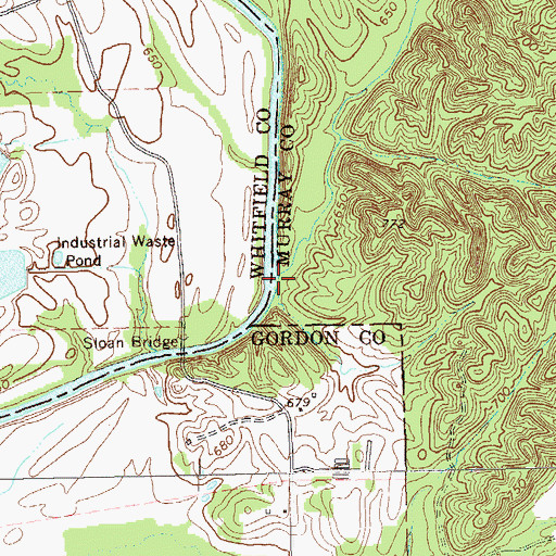Topographic Map of Howell Creek, GA