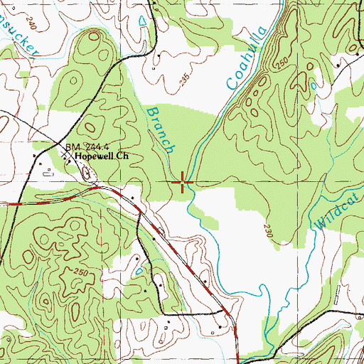 Topographic Map of Hunsucker Branch, GA