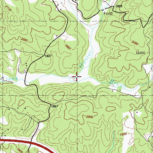 Topographic Map of Hunter Branch, GA