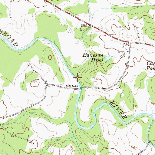Topographic Map of Hunters Creek, GA