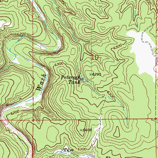 Topographic Map of Petersen Tank, AZ