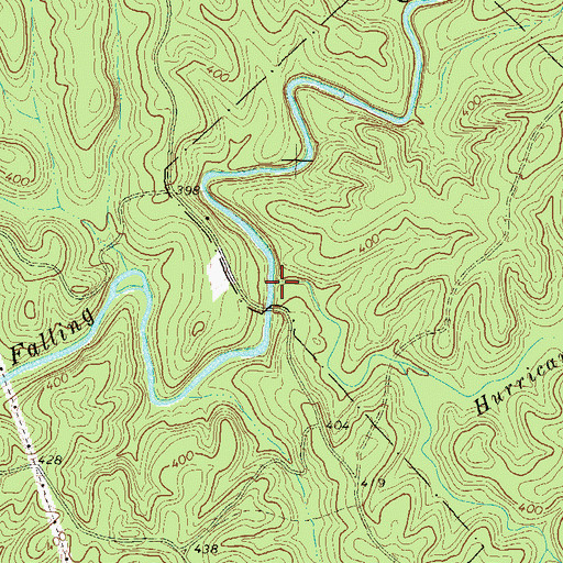 Topographic Map of Hurricane Creek, GA
