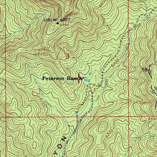 Topographic Map of Peterson Ranch, AZ