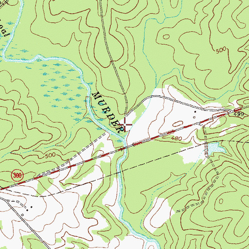 Topographic Map of Jack Creek, GA