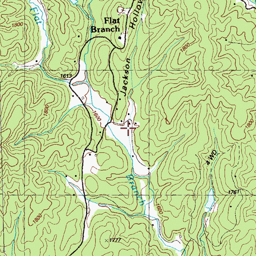 Topographic Map of Jackson Hollow, GA