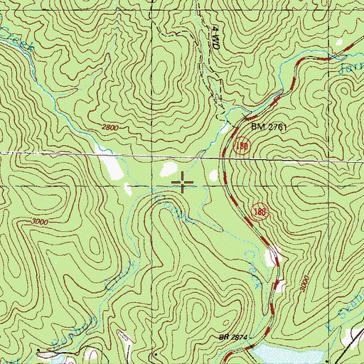 Topographic Map of Jarrard Creek, GA