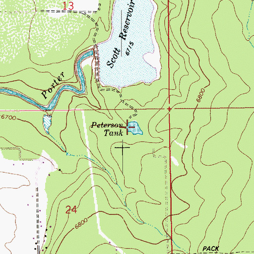 Topographic Map of Peterson Tank, AZ