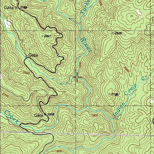 Topographic Map of Jasus Creek, GA