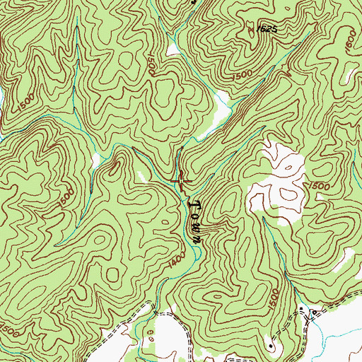 Topographic Map of Jenny Creek, GA