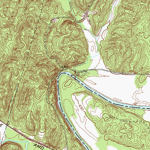 Topographic Map of Jobs Creek, GA