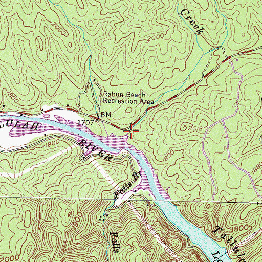 Topographic Map of Joe Creek, GA