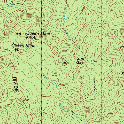 Topographic Map of Joe Gap, GA