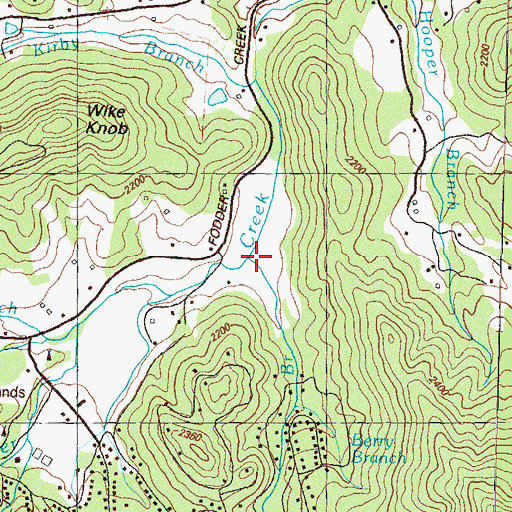 Topographic Map of Jones Branch, GA