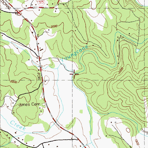 Topographic Map of Jones Creek, GA