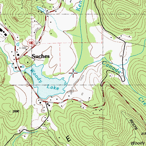 Topographic Map of Kennedy Creek, GA