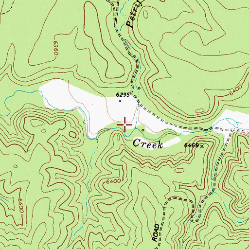 Topographic Map of Petrified Creek, AZ