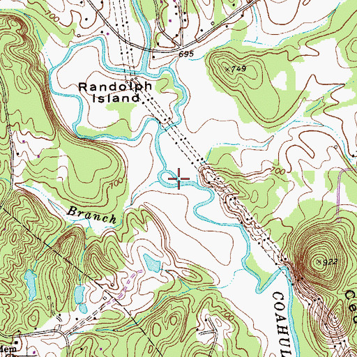 Topographic Map of Ketchum Branch, GA