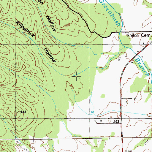 Topographic Map of Kilpatrick Hollow, GA
