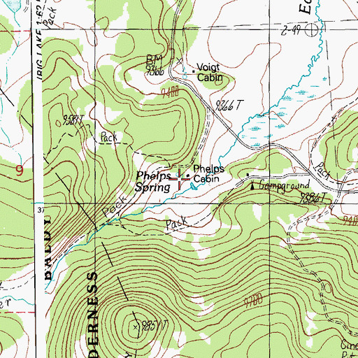 Topographic Map of Phelps Ranch, AZ