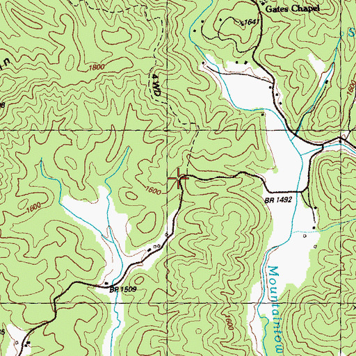 Topographic Map of Law Grounds, GA