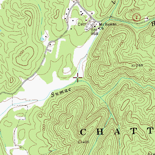 Topographic Map of Lawground Branch, GA