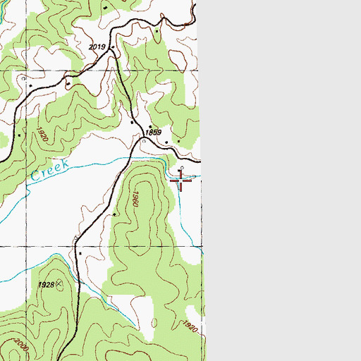 Topographic Map of Ledford Branch, GA