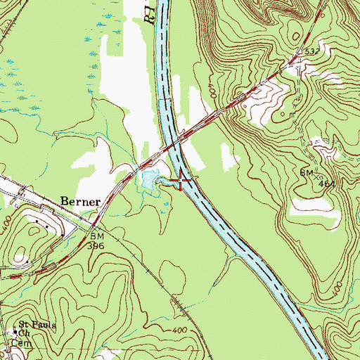 Topographic Map of Lee Creek, GA