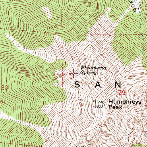 Topographic Map of Philomena Spring, AZ