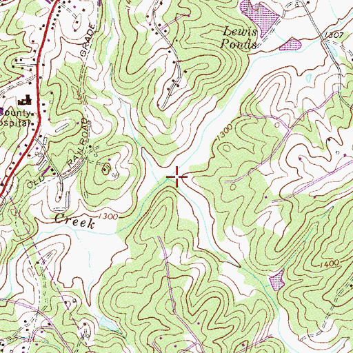 Topographic Map of Lick Log Creek, GA