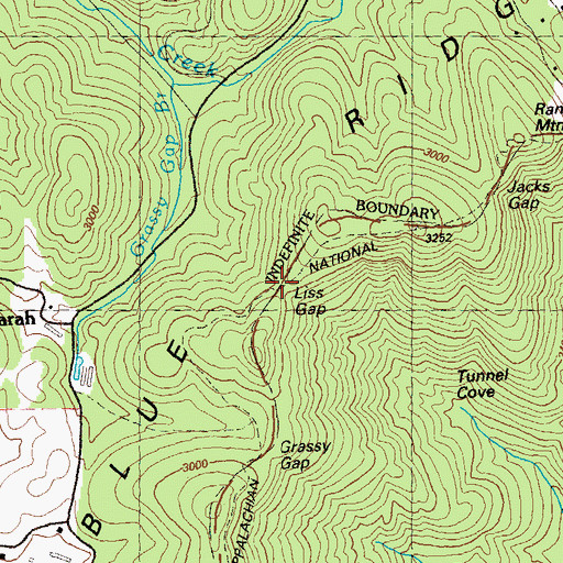 Topographic Map of Liss Gap, GA