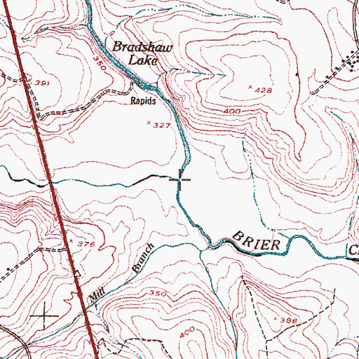 Topographic Map of Little Brasstown Gap, GA
