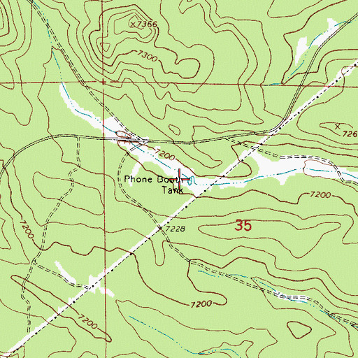 Topographic Map of Phone Booth Tank, AZ