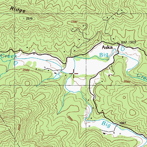 Topographic Map of Little Creek, GA