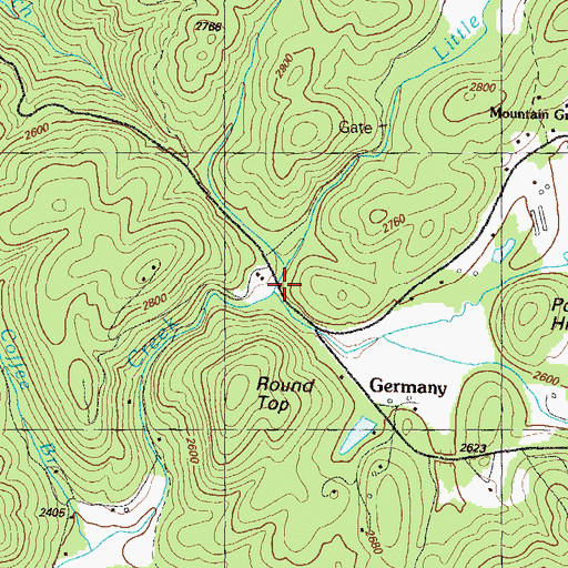 Topographic Map of Little Creek, GA