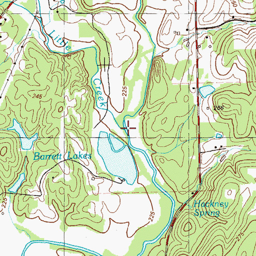 Topographic Map of Little Creek, GA