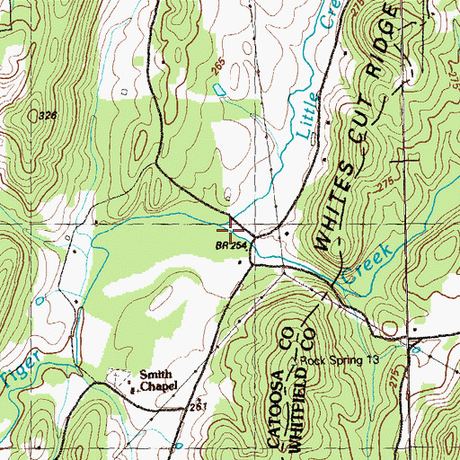 Topographic Map of Little Creek, GA