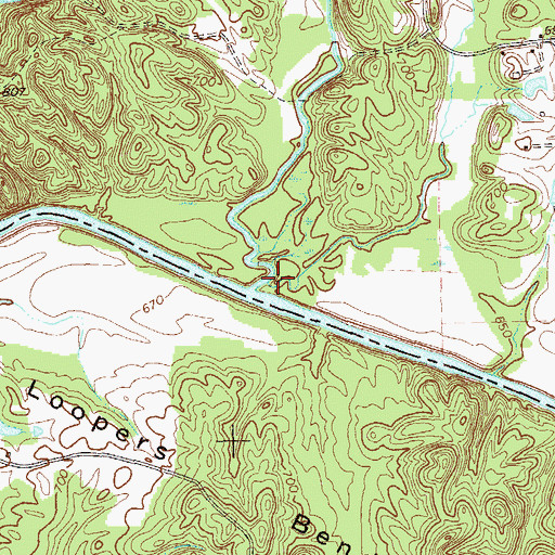 Topographic Map of Little Creek, GA