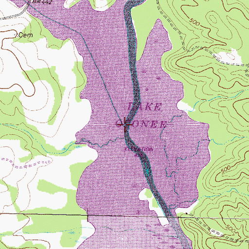 Topographic Map of Little Greenbrier Creek, GA