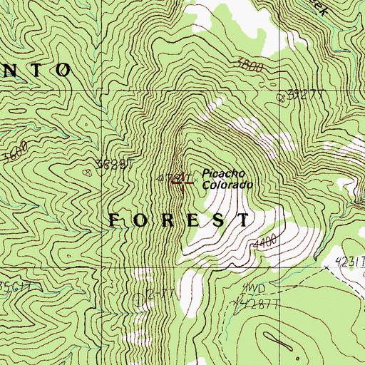 Topographic Map of Picacho Colorado, AZ