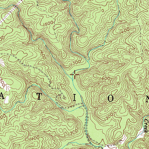 Topographic Map of Little Panther Creek, GA