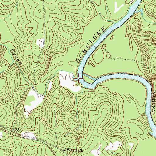 Topographic Map of Little Sandy Creek, GA