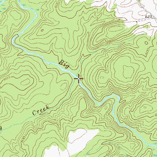 Topographic Map of Little Sandy Creek, GA