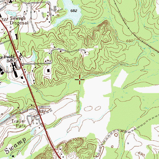 Topographic Map of Little Swamp Creek, GA
