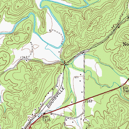 Topographic Map of Little Turniptown Creek, GA